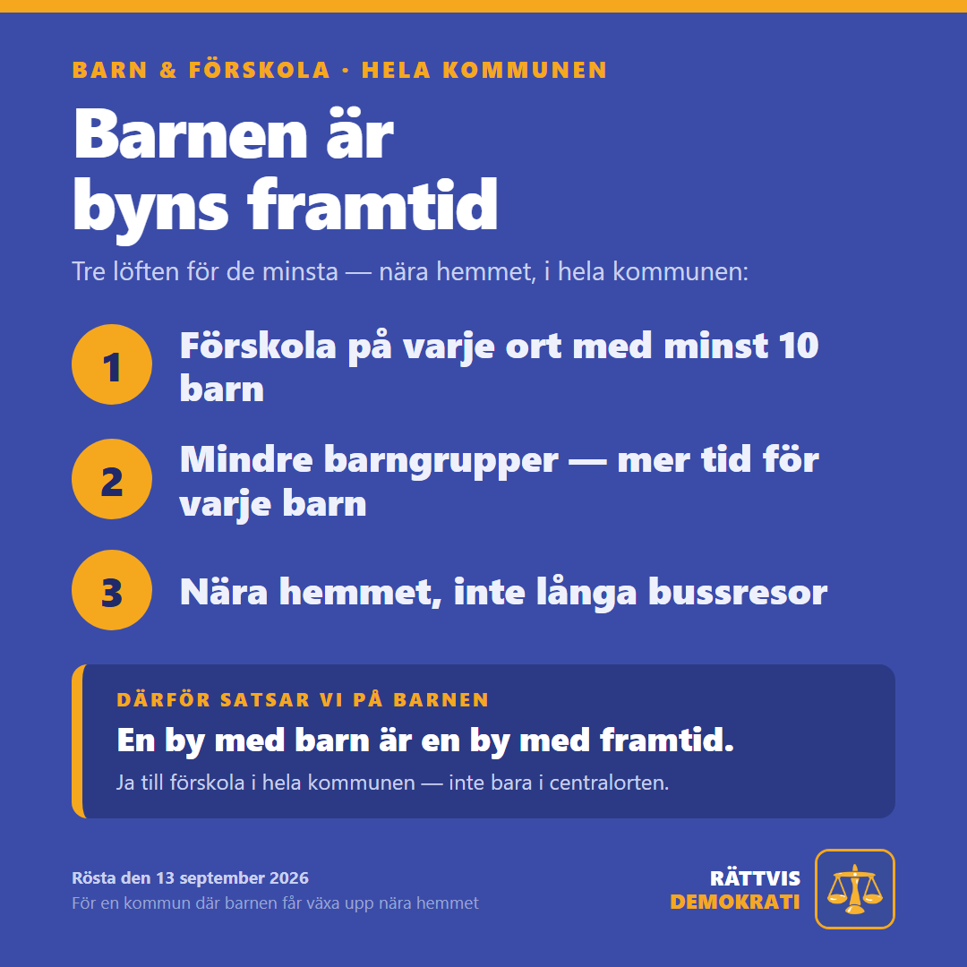 Barnen är byns framtid — förskola kvar där barnen finns